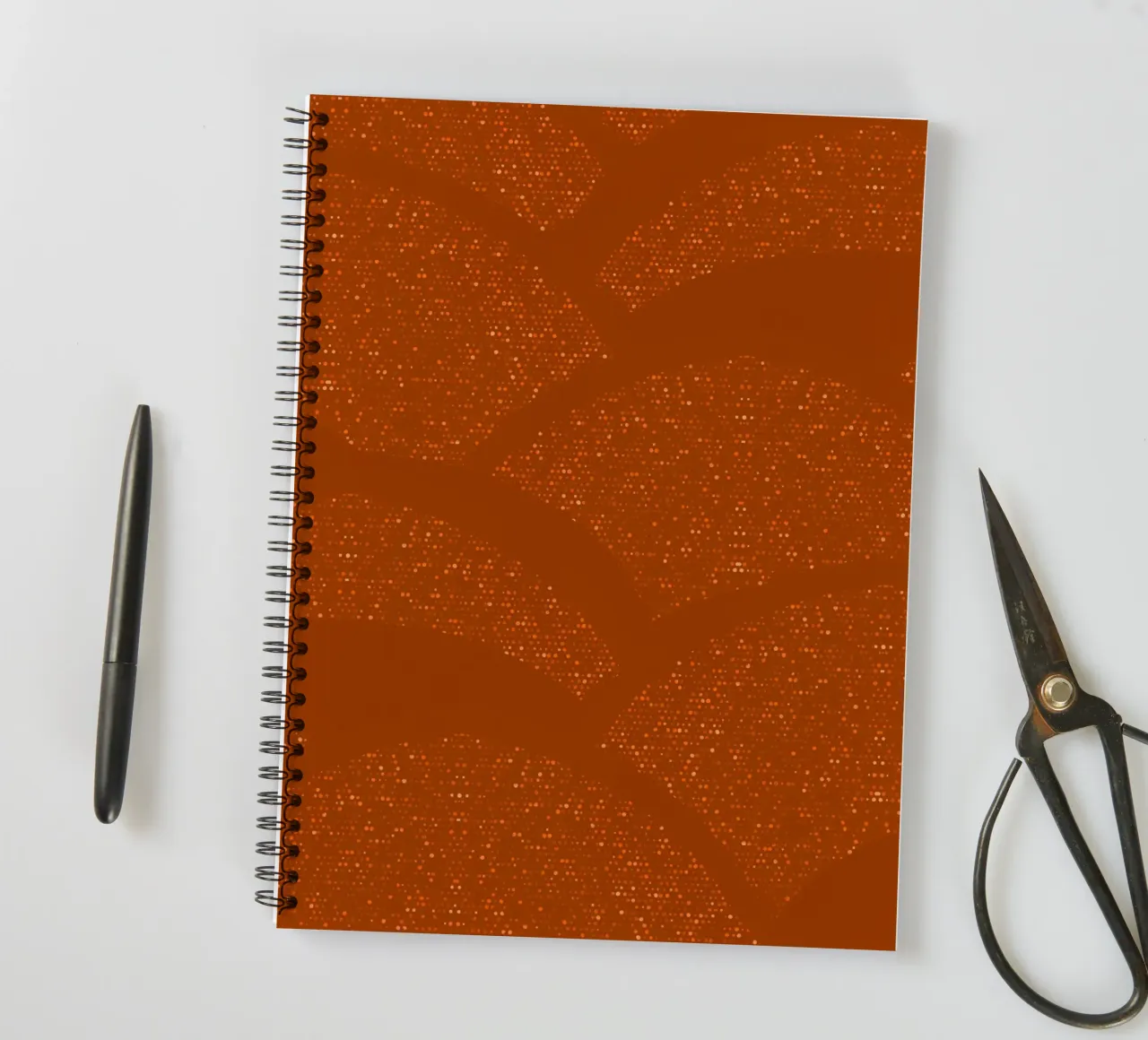 Sparkling Hills Rust Orange spiral notebook by SilverPegasus
