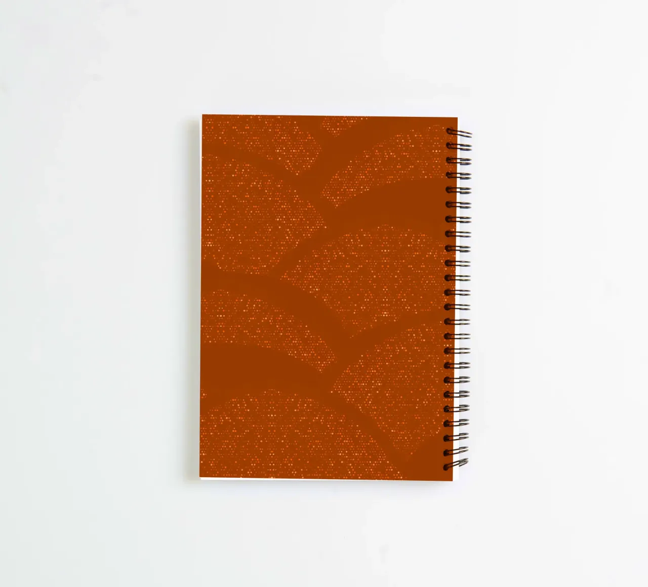 Sparkling Hills Rust Orange spiral notebook by SilverPegasus