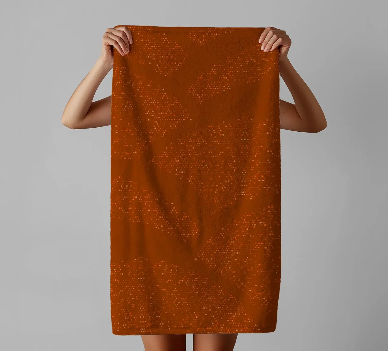 Sparkling Hills Rust Orange towel by SilverPegasus