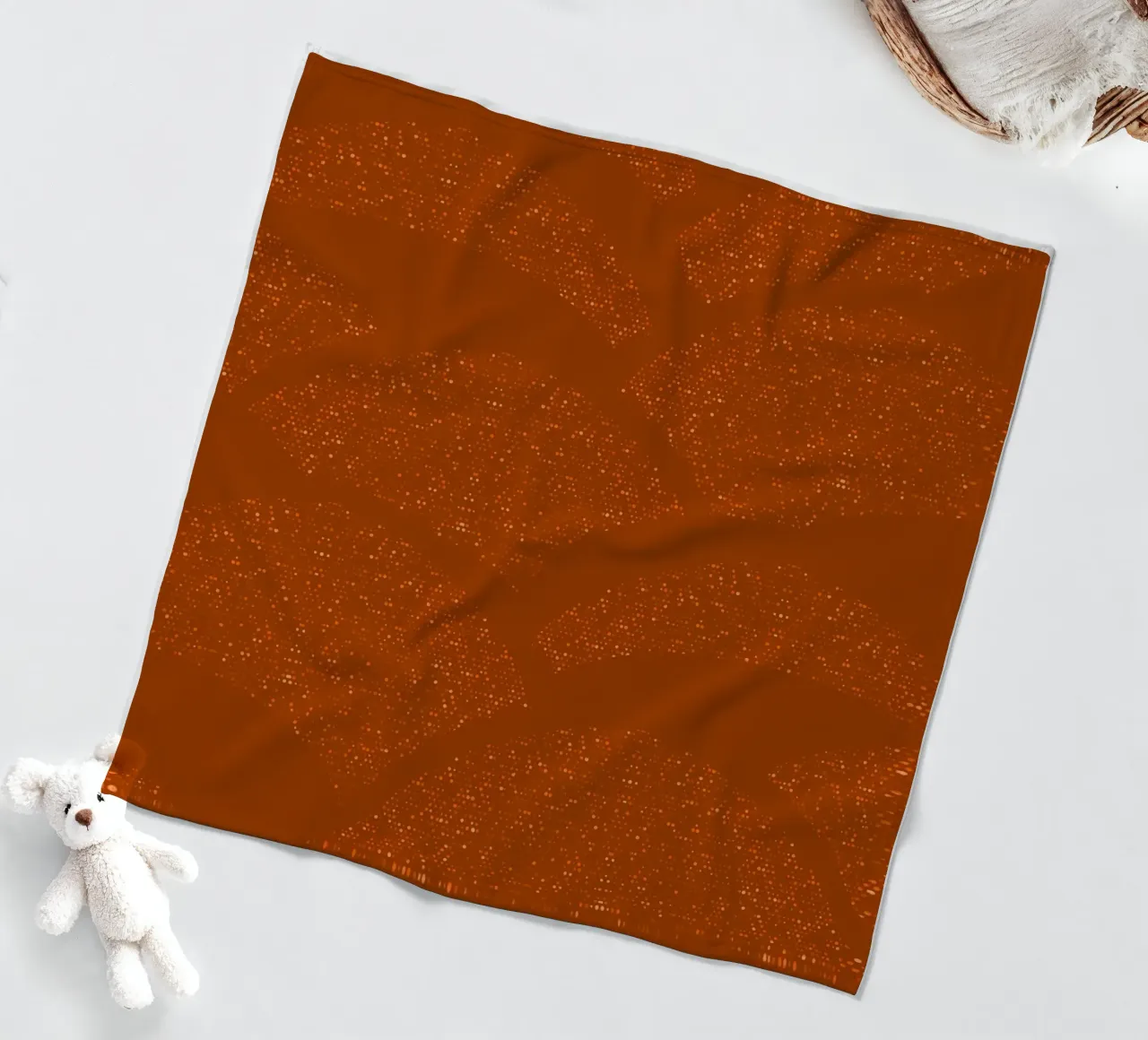Sparkling Hills Rust Orange fleece blanket by SilverPegasus