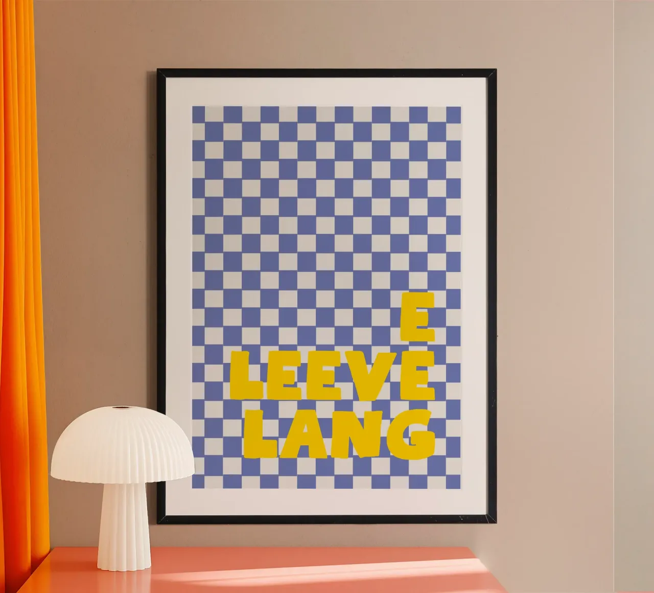 E Leeve Lang / I Love You poster con telaio in legno da Attaboy Dsgn