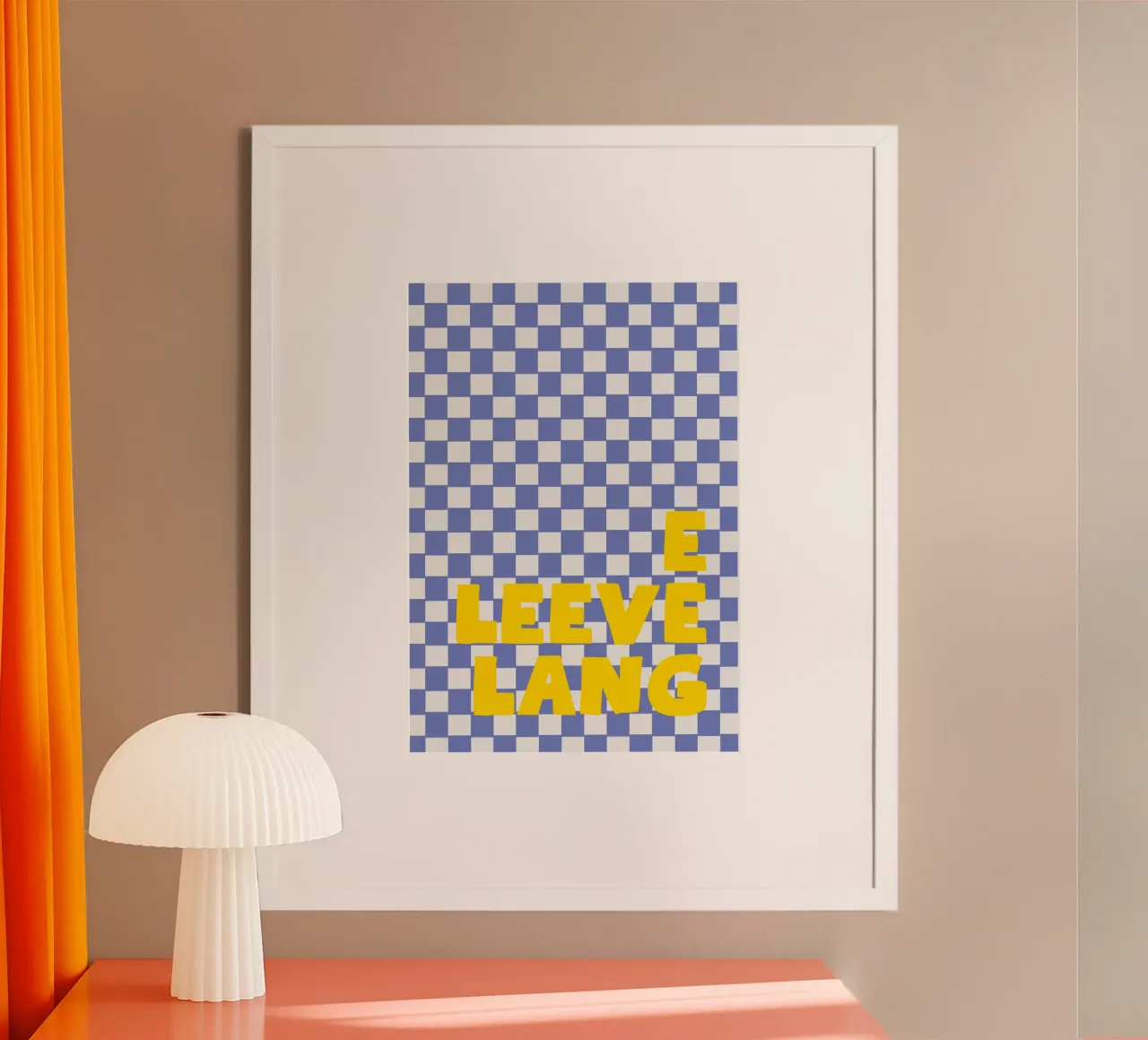 E Leeve Lang / I Love You poster con telaio in legno da Attaboy Dsgn