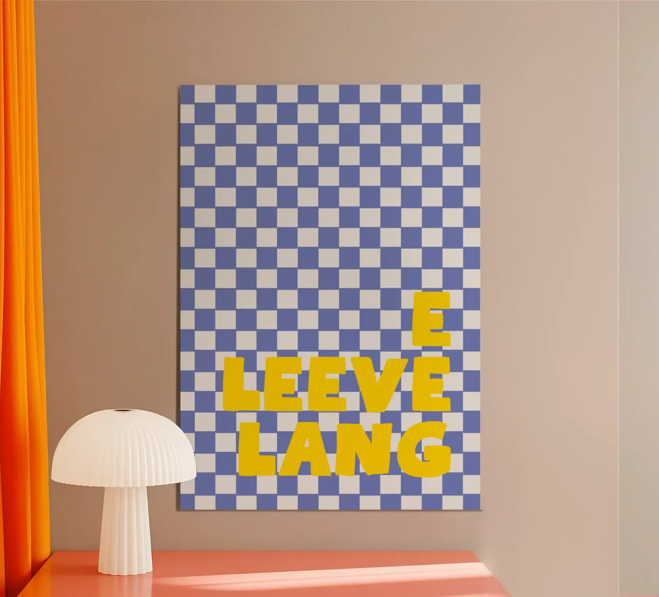 E Leeve Lang / I Love You poster con telaio in legno da Attaboy Dsgn