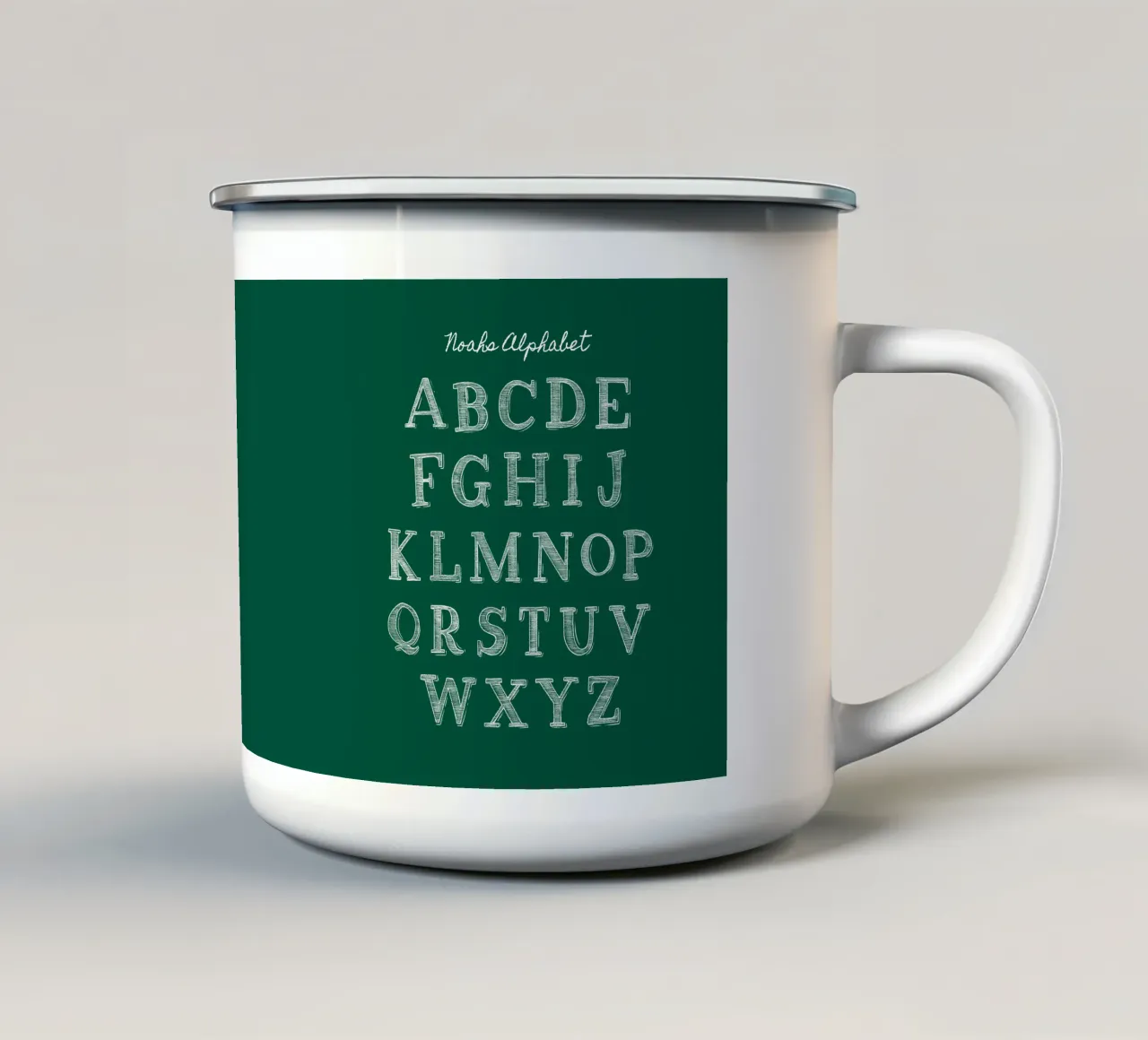 ABC Tafel tazza in smalto da Kartenliebe