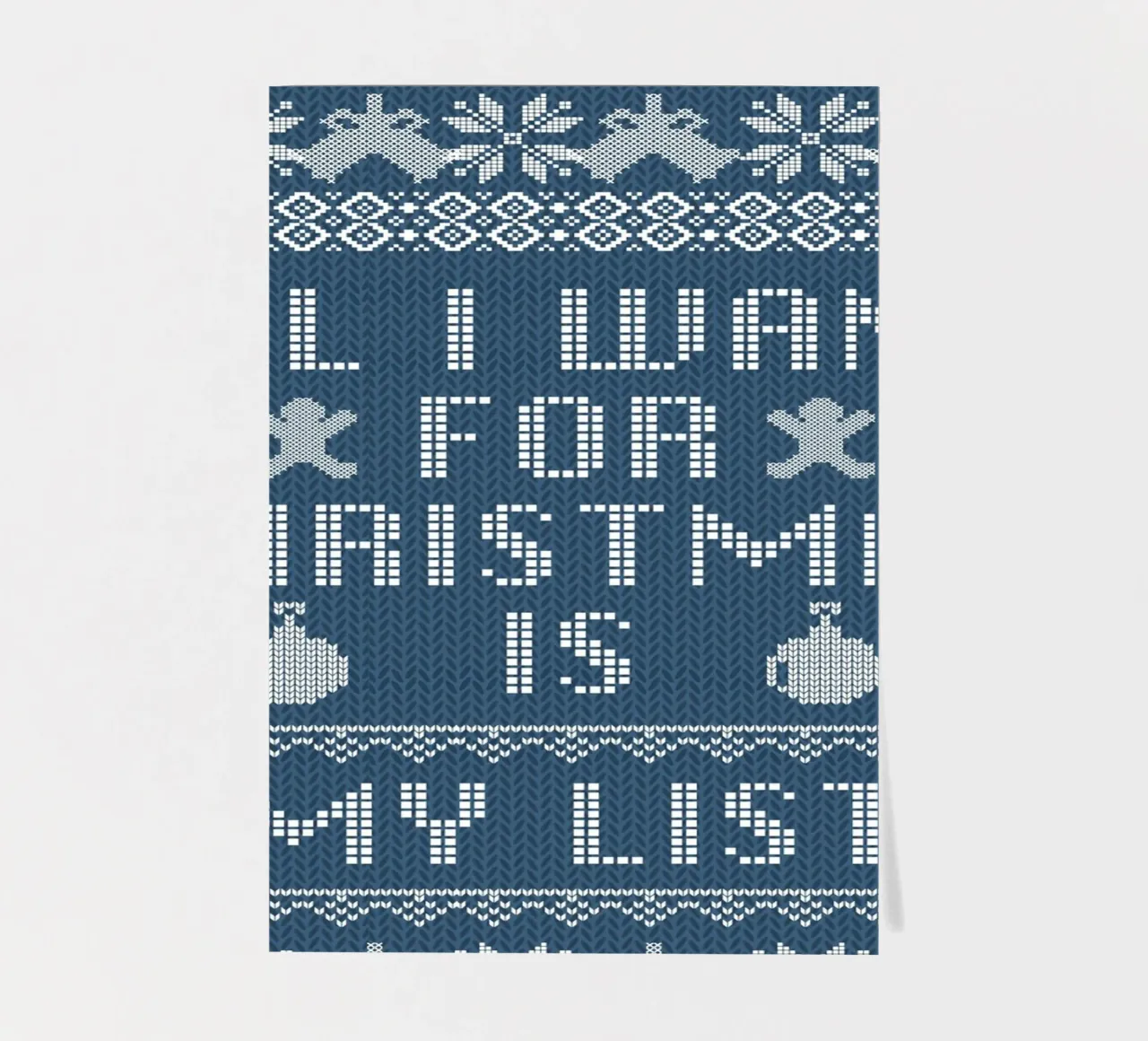 Art de Noël "All I Want Is My List" (Tout ce que je veux, c'est ma liste) planche autocollant de ClubArt
