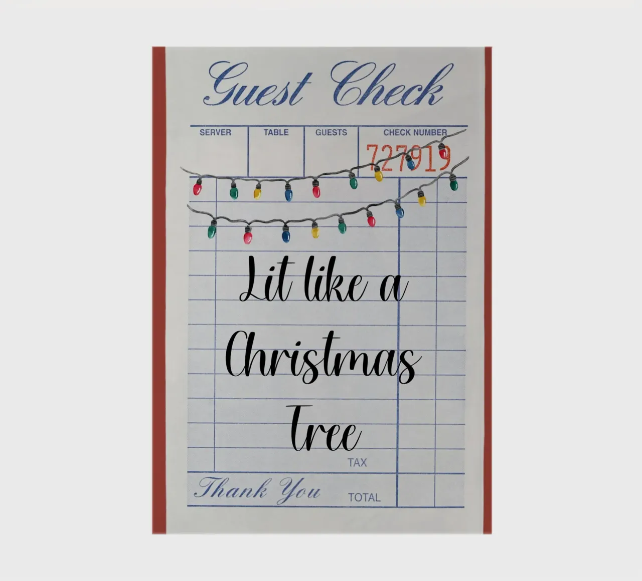 "Lit Like a Christmas Tree" Funny Holiday Art Print notebook by ClubArt