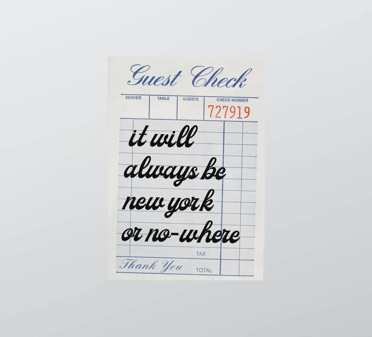 New York oder Nirgendwo: Ikonisches NYC Zitat Kunstdruck Sticker von ClubArt