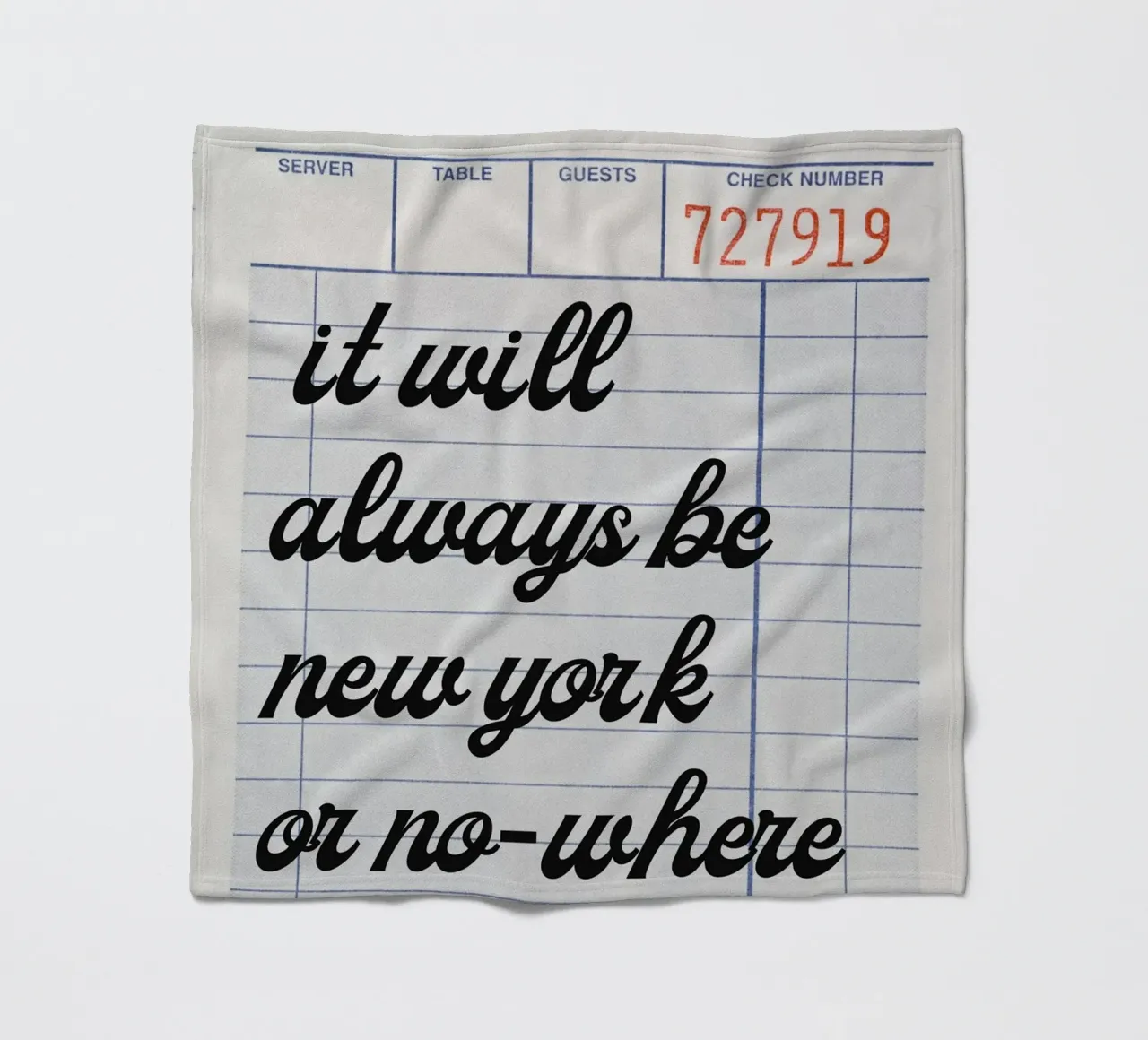 New York oder Nirgendwo: Ikonisches NYC Zitat Kunstdruck Fleecedecke von ClubArt