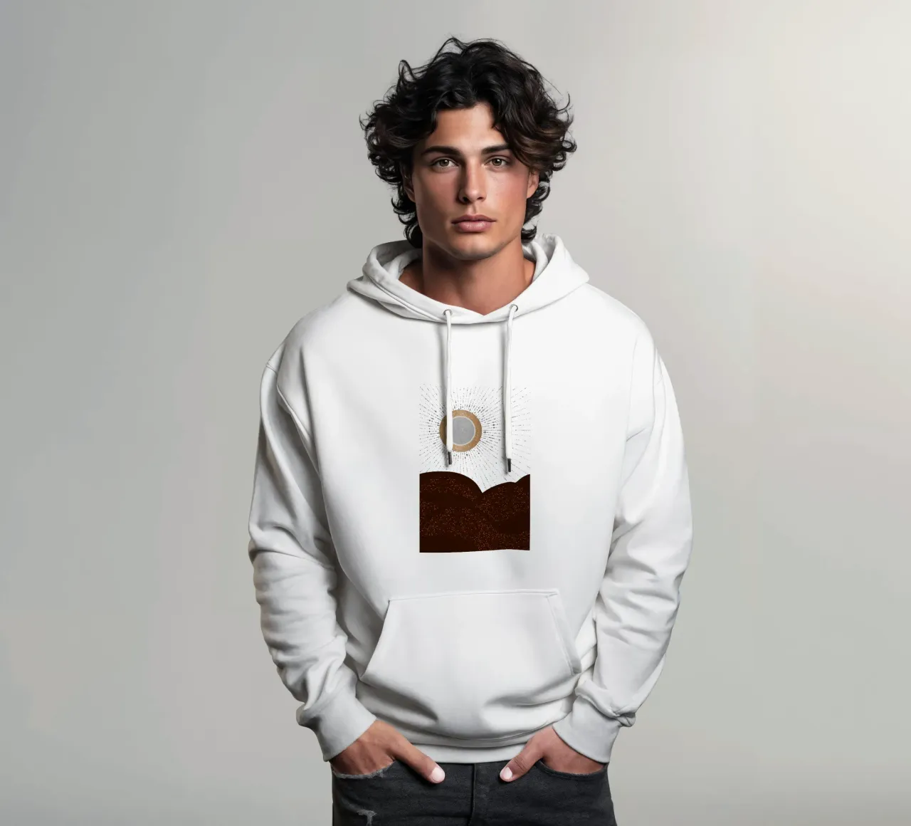 Raggi d'amore Argento Bronzo felpa con cappuccio da SilverPegasus