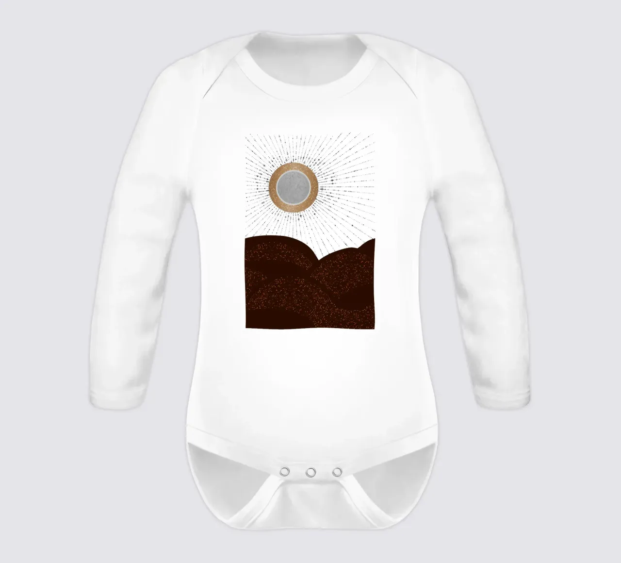 Raggi d'amore Argento Bronzo body neonato maniche lunghe da SilverPegasus