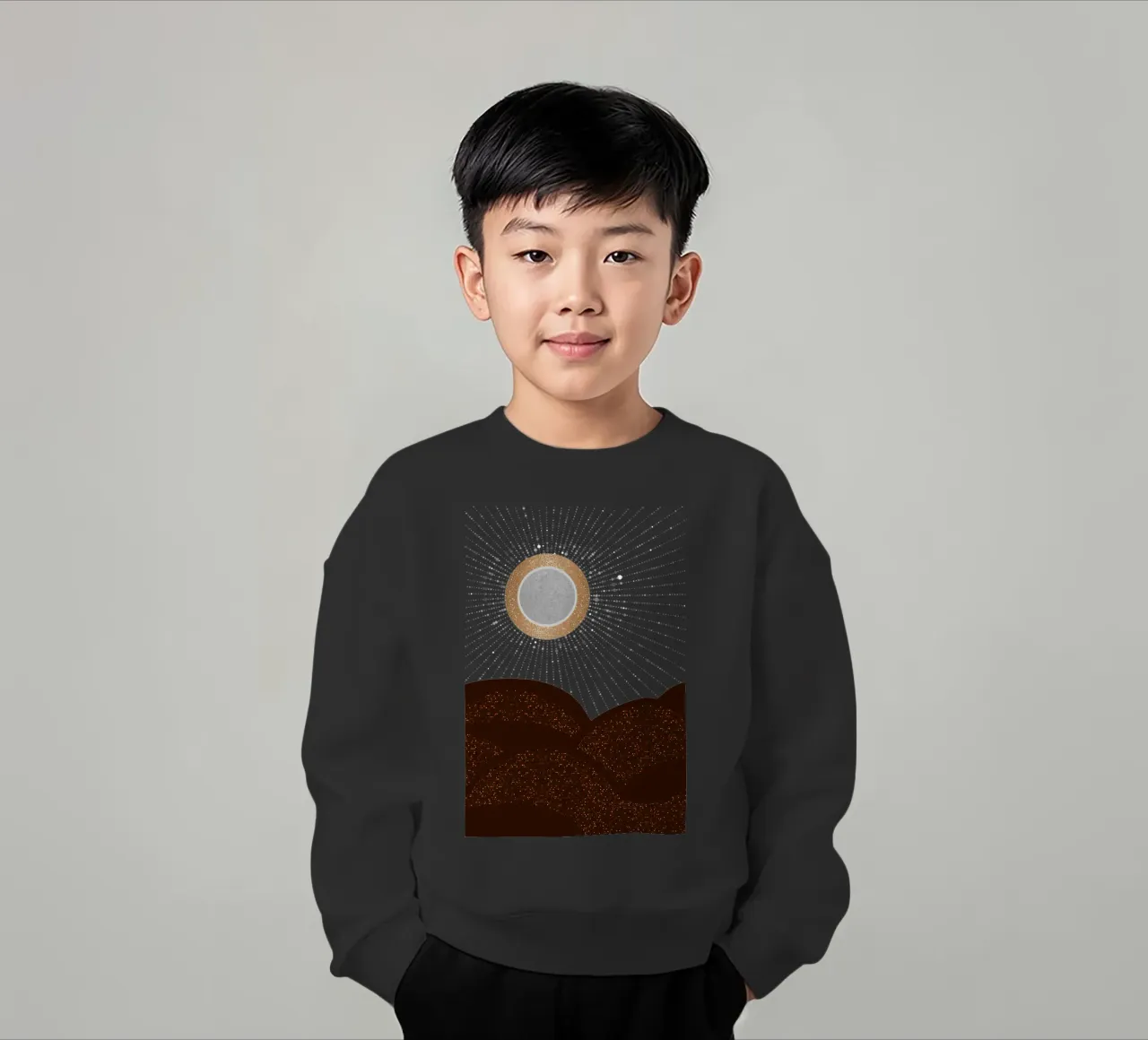 Raggi d'amore Argento Bronzo felpa bambino da SilverPegasus