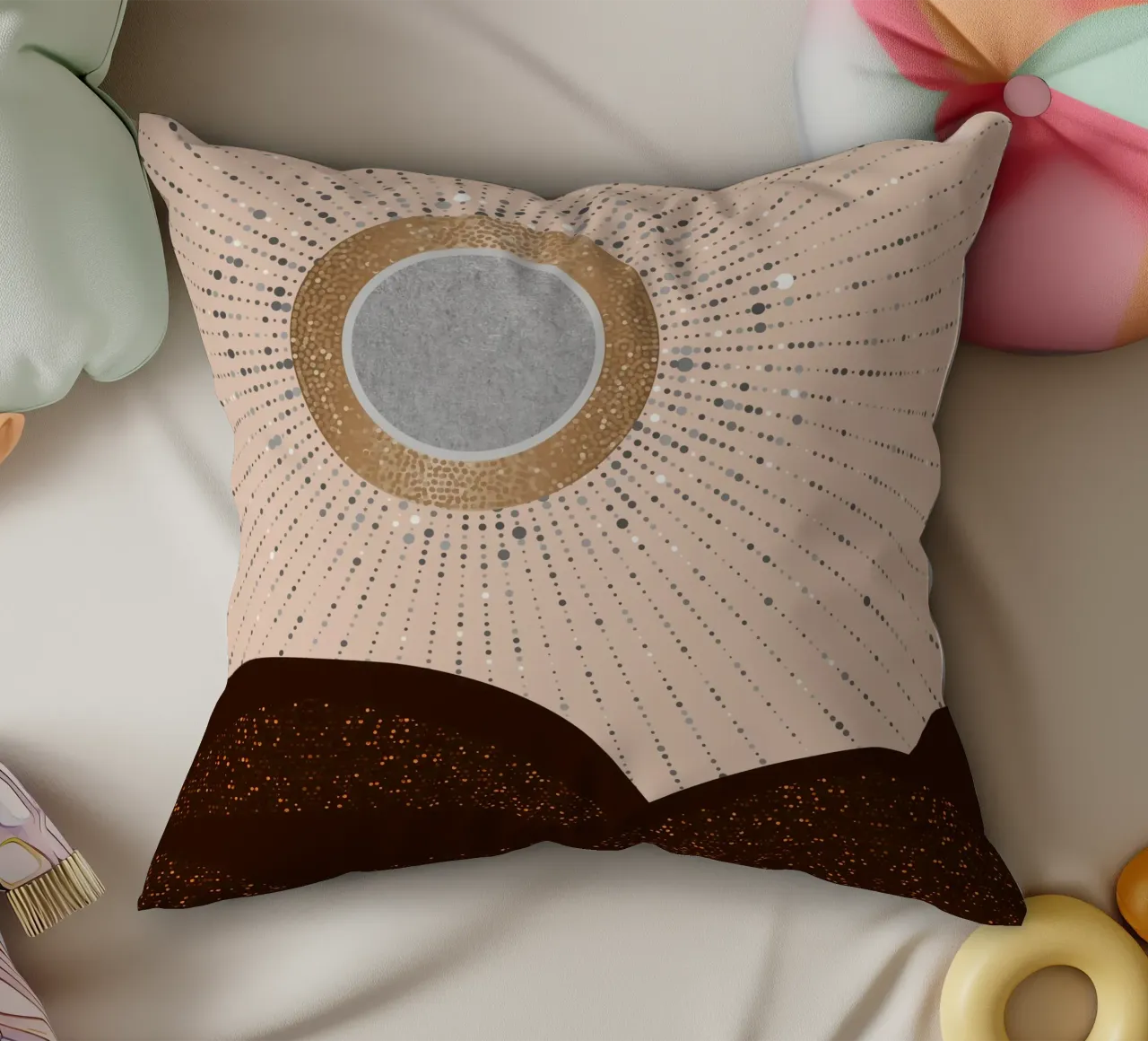 Raggi d'amore Argento Bronzo cuscino da SilverPegasus