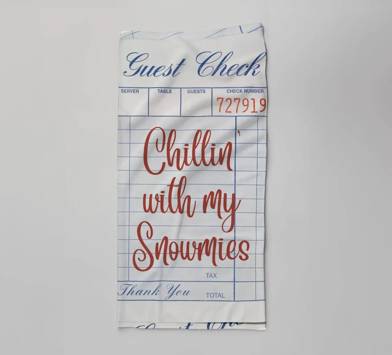 "Chillin' with My Snowmies": Divertida estampa navideña toalla de baño de ClubArt