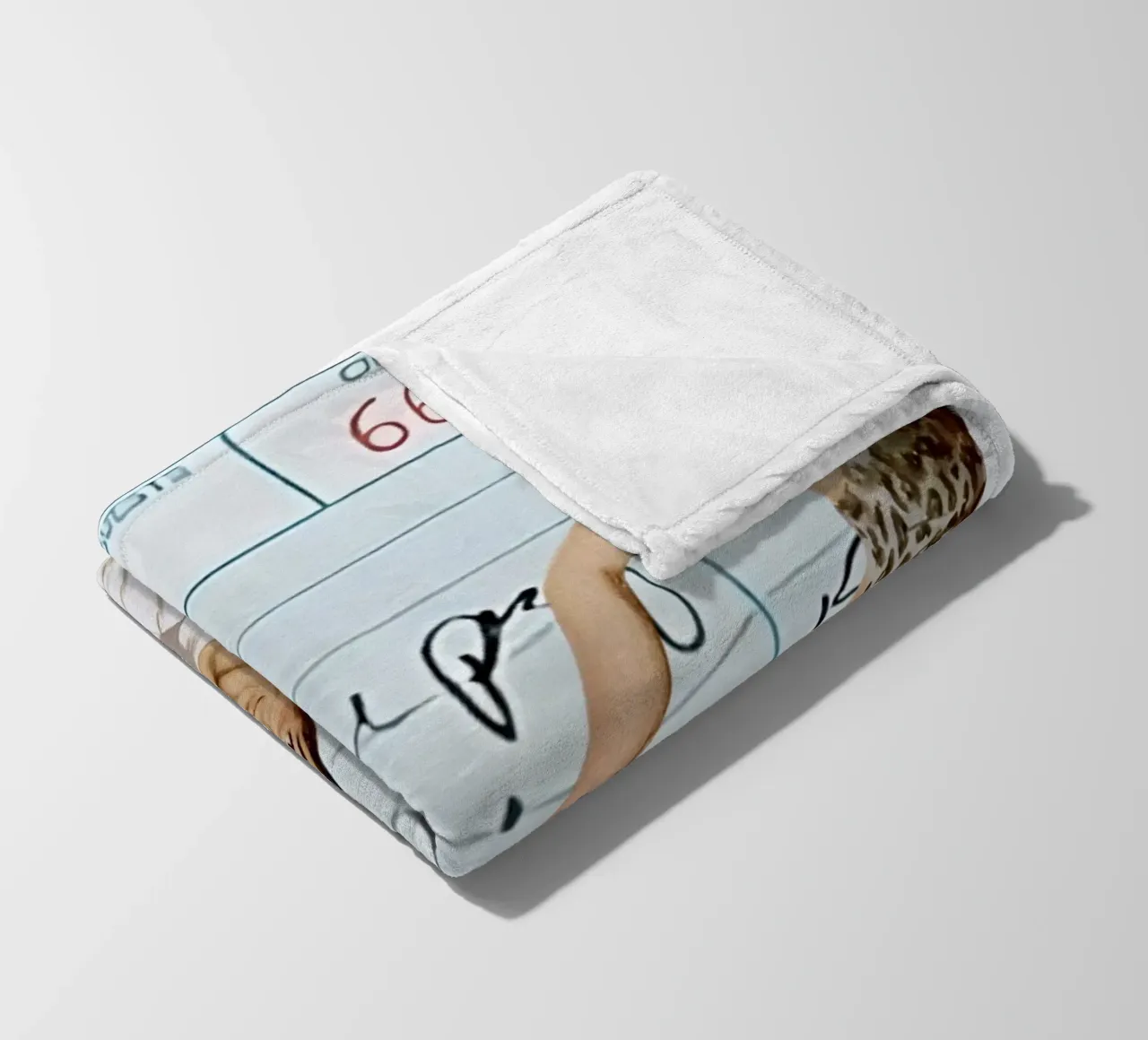 Pop Art: Leopard Pin-up Pulls Man on Guest Check fleece blanket by ClubArt