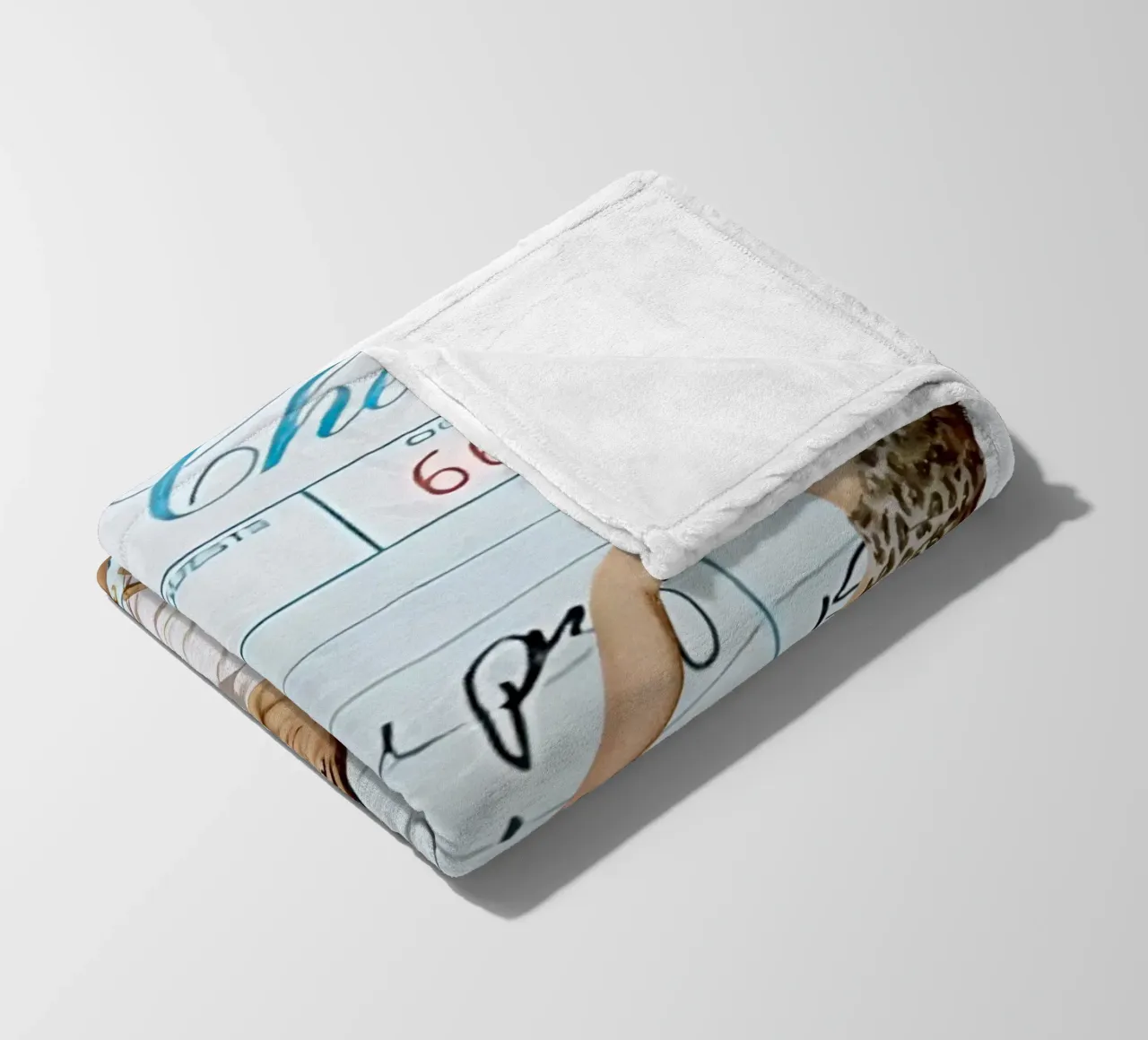 Pop Art: Leopard Pin-up Pulls Man on Guest Check fleece blanket by ClubArt