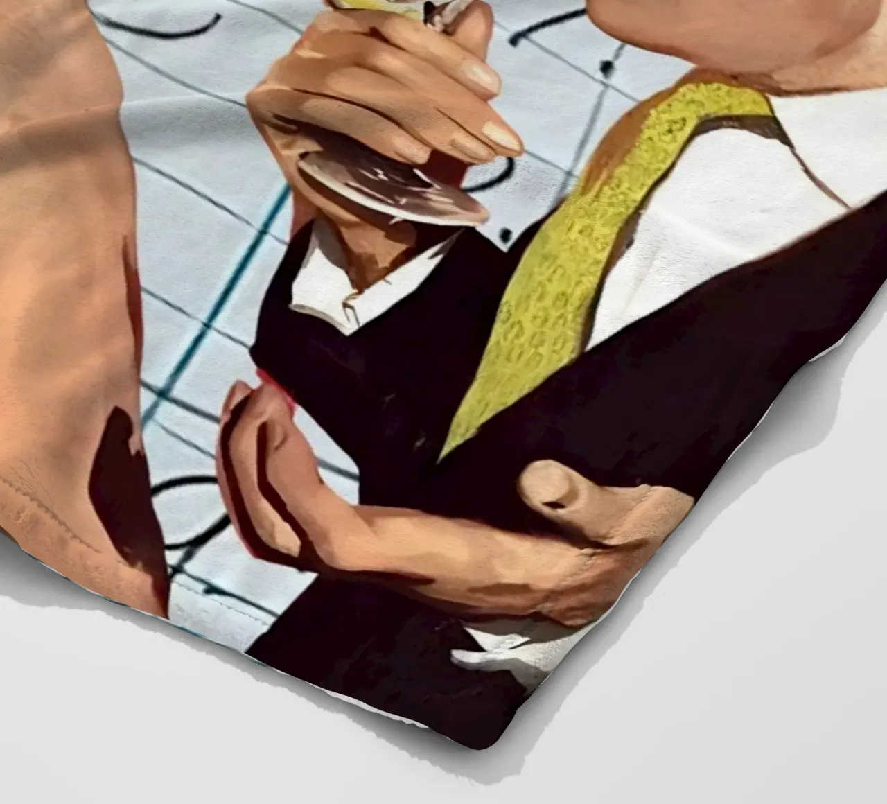 Pop Art: Coppia di metà secolo, Cocktail & Amore coperta in pile da ClubArt