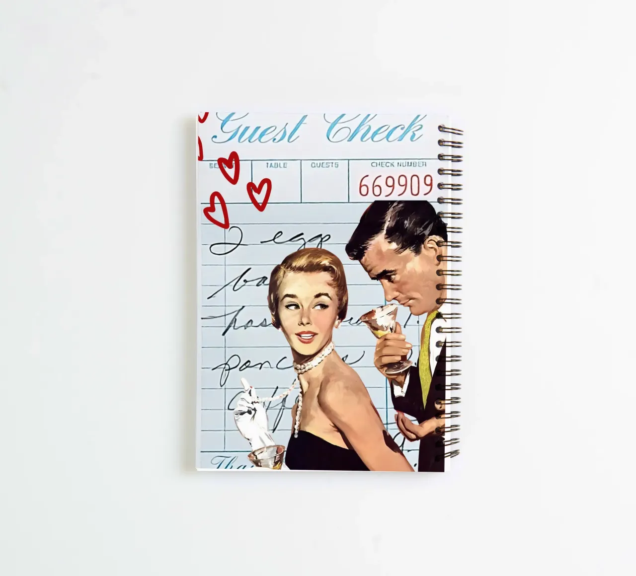 Pop Art: Mid-Century Couple, Cocktail & Love spiral notebook by ClubArt