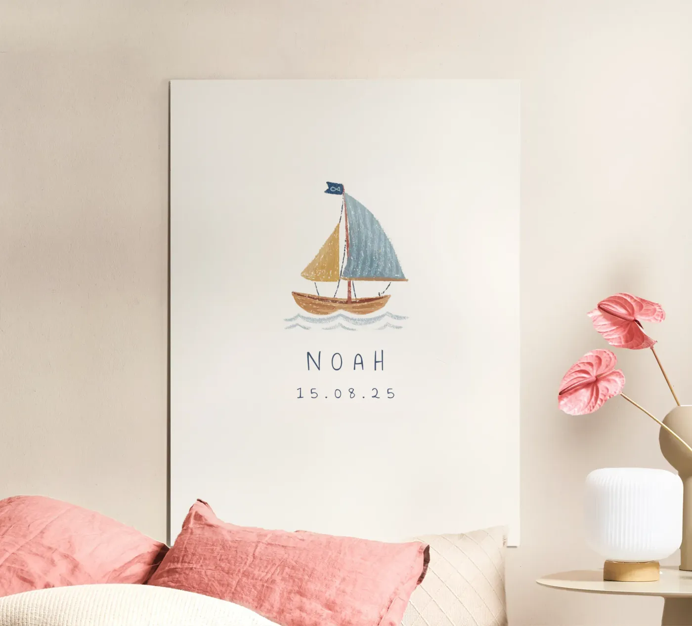 Segelboot poster van Kartenliebe
