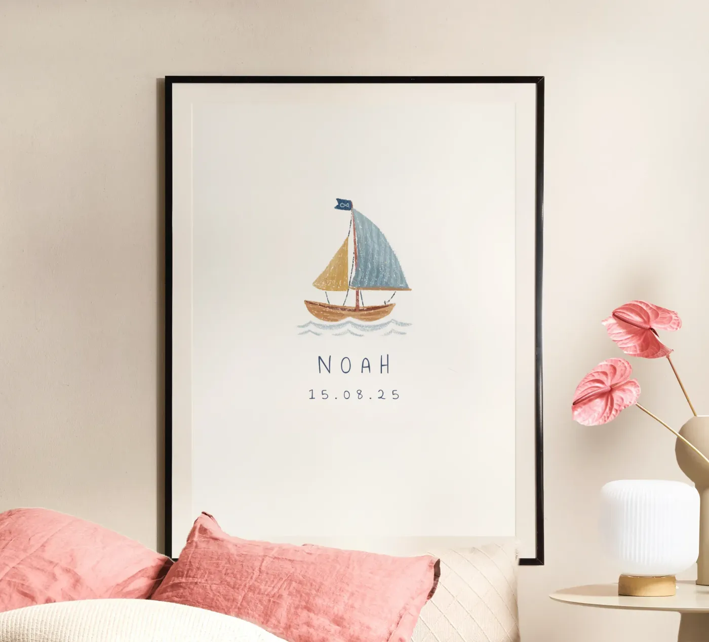 Segelboot poster van Kartenliebe