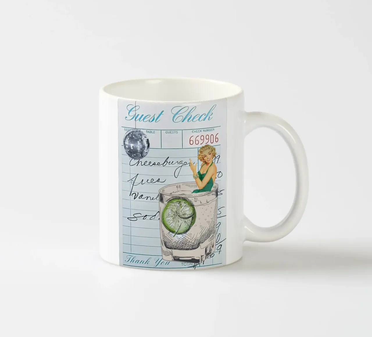 Marilyn Martini Pop Art: Retro Diner Chic tazza in ceramica da ClubArt