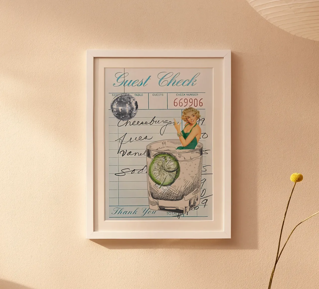 Marilyn Martini Pop Art: Retro Diner Chic poster da ClubArt
