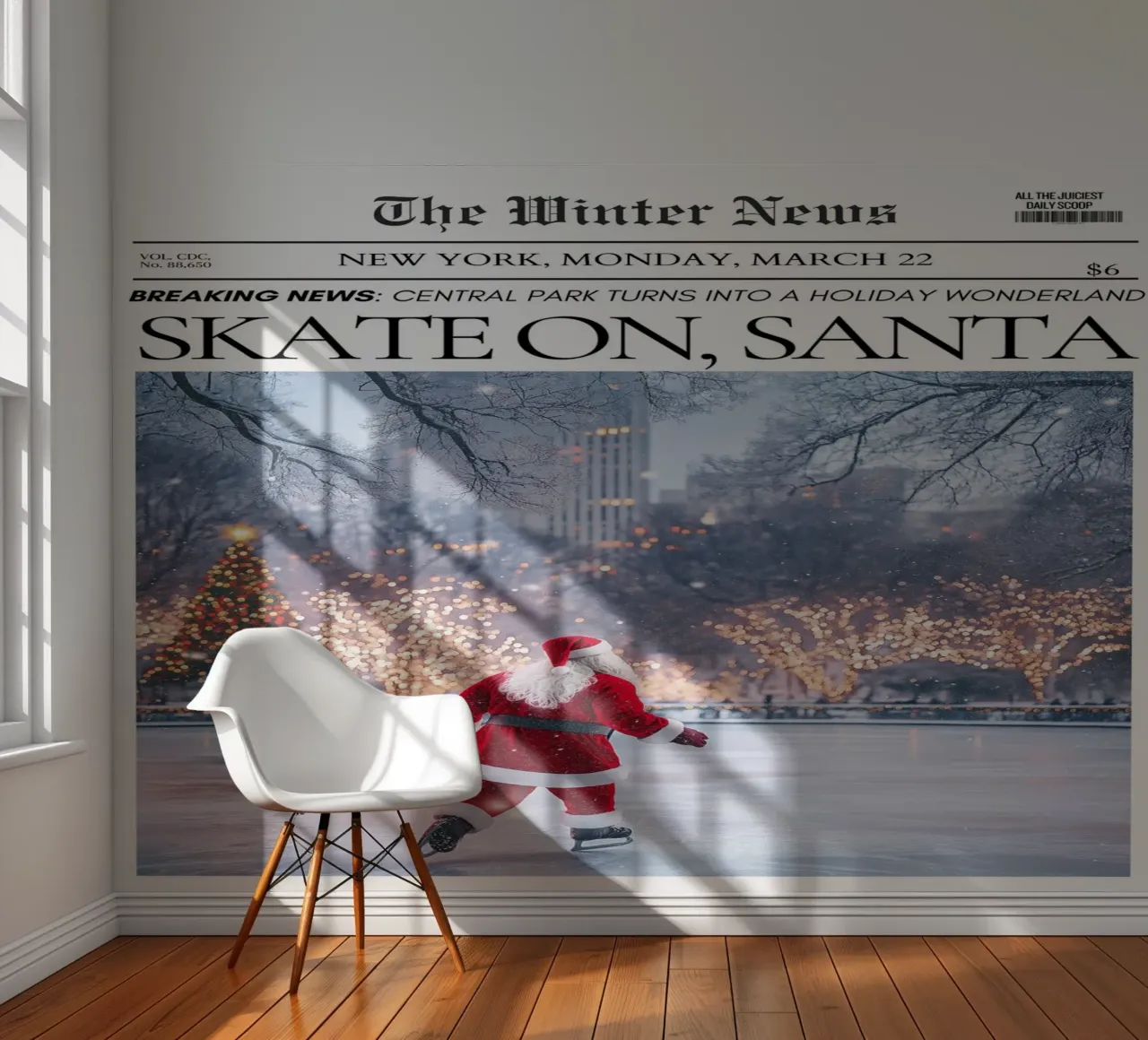 Santa's Winter Skate: Central Park Holiday News photo wallpaper by ClubArt