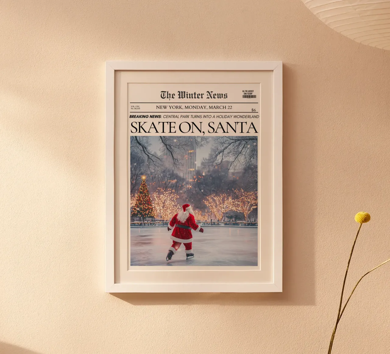 Il pattinaggio invernale di Babbo Natale: Notizie sulle vacanze a Central Park poster da ClubArt