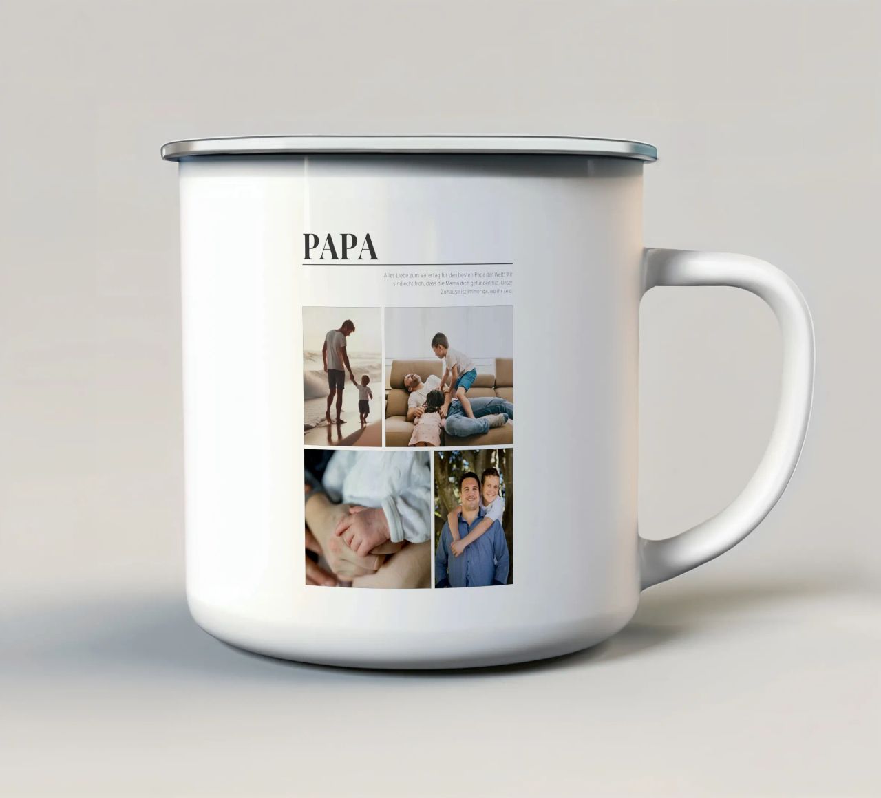 Dad mug en émail de Kartenliebe