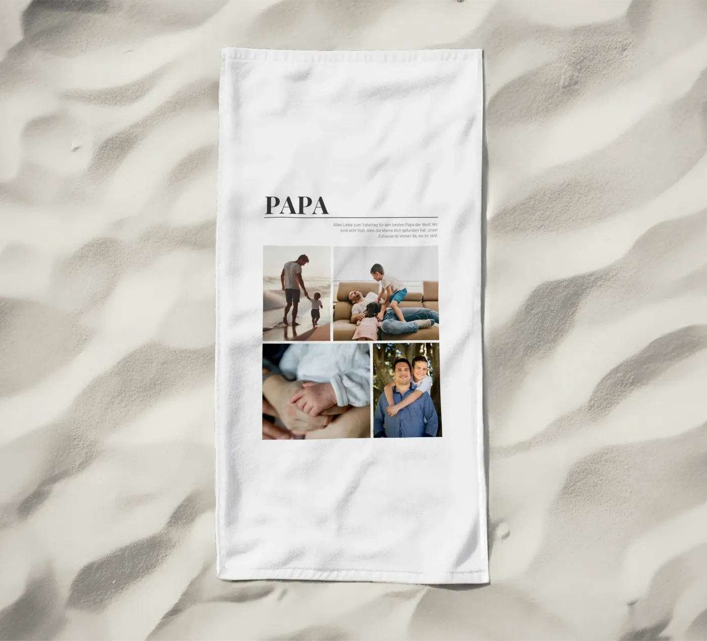 Dad beach towel by Kartenliebe