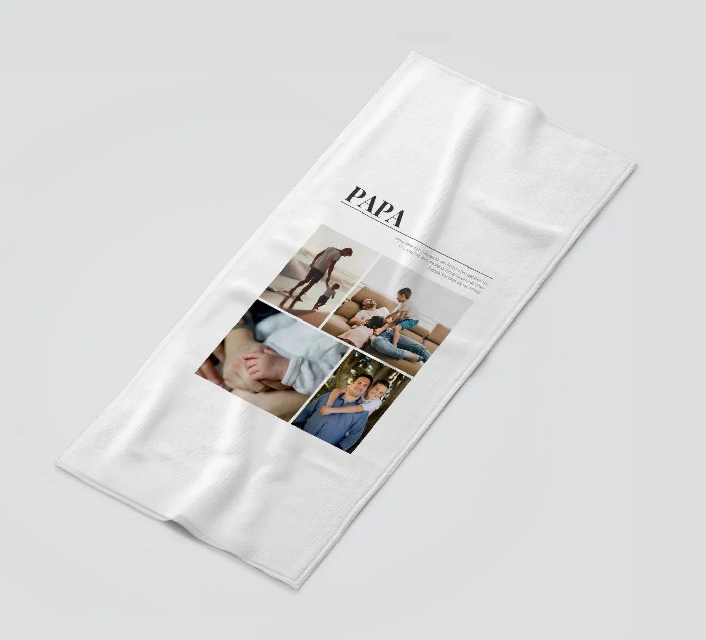 Dad beach towel by Kartenliebe