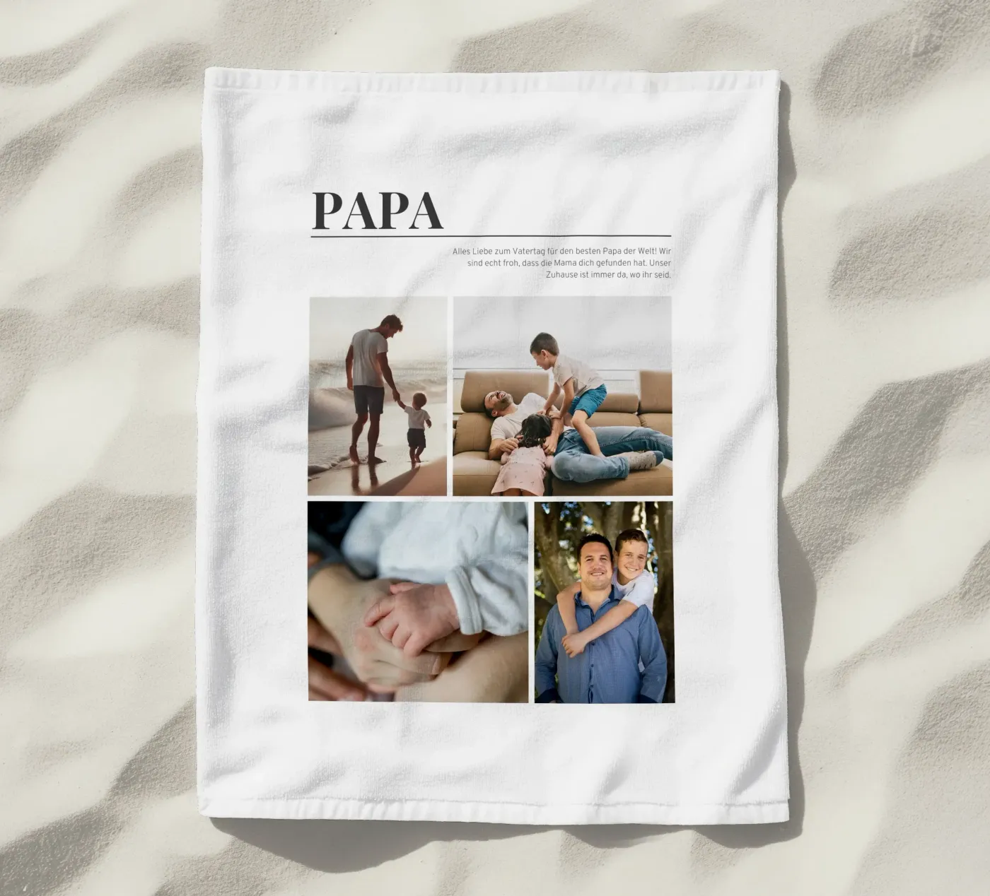 Dad beach towel by Kartenliebe