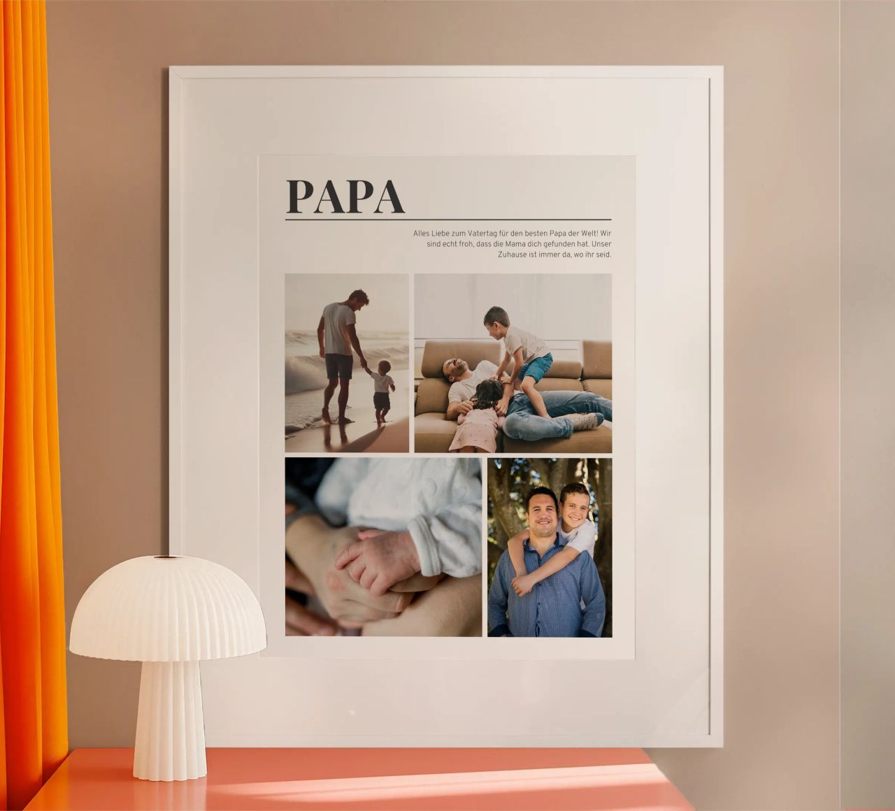 Dad poster avec cadre en plastique de Kartenliebe
