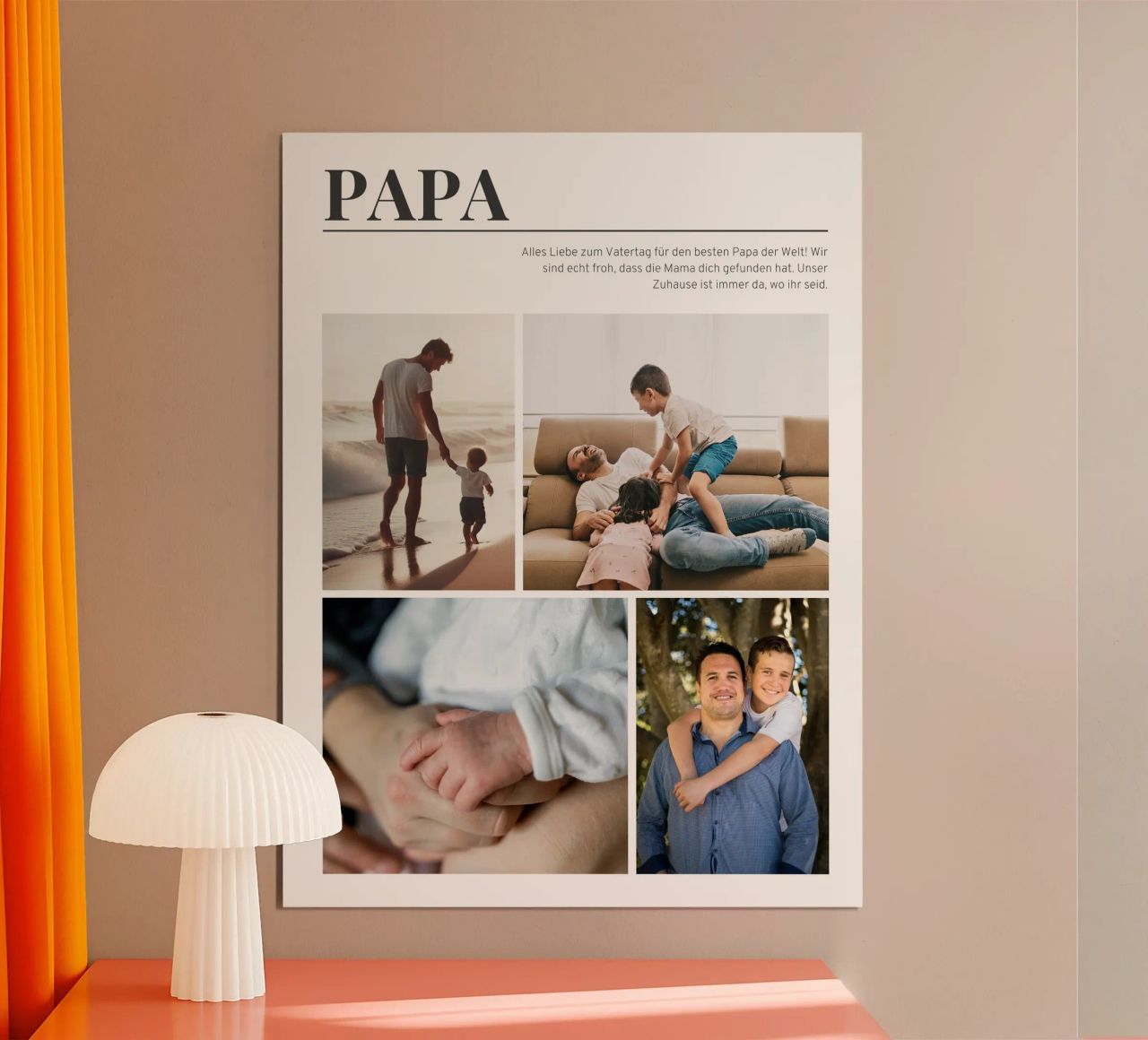 Dad poster avec cadre en plastique de Kartenliebe