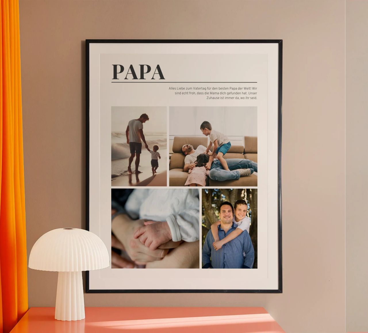 Dad poster avec cadre en plastique de Kartenliebe