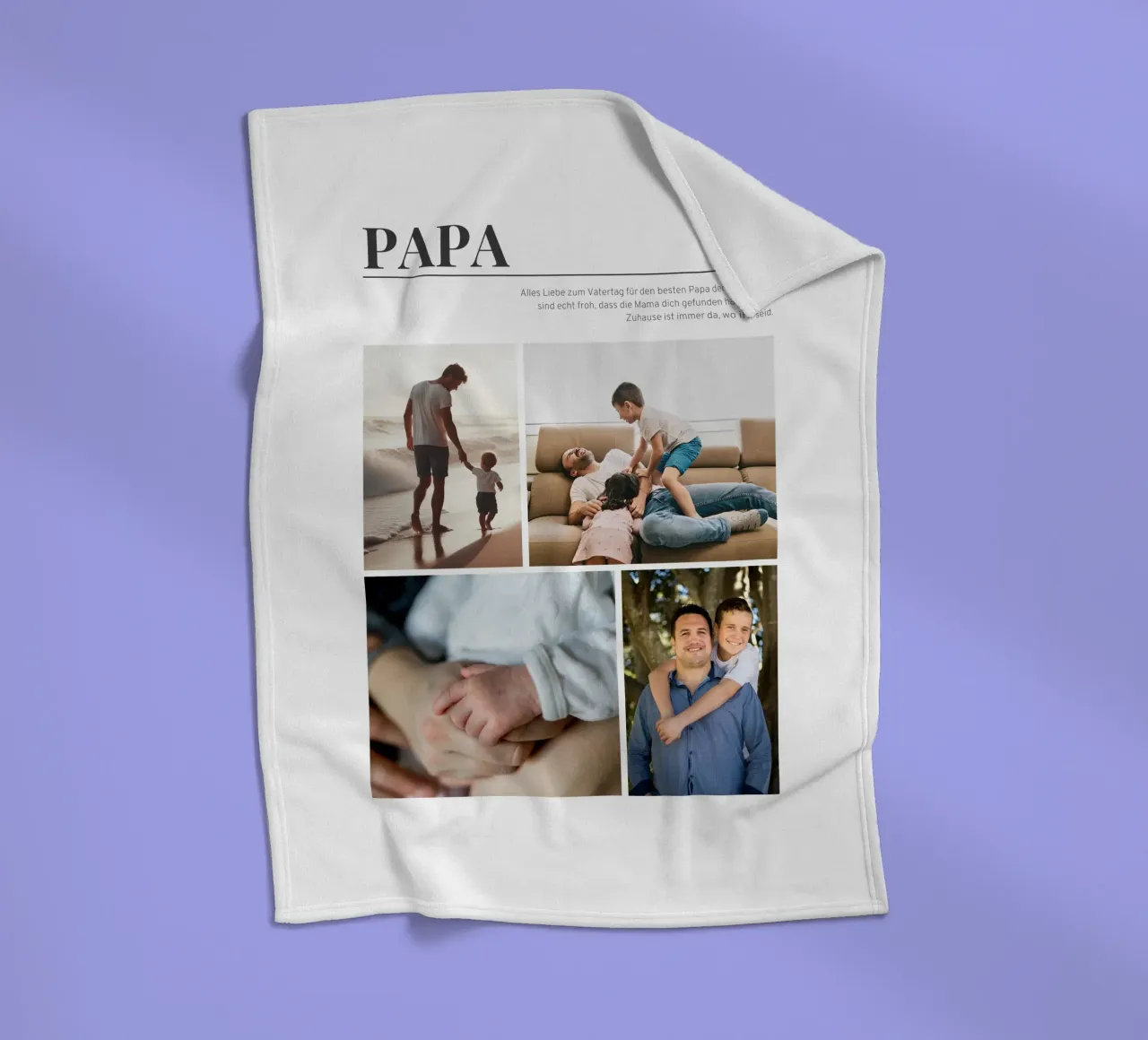Dad fleece blanket by Kartenliebe
