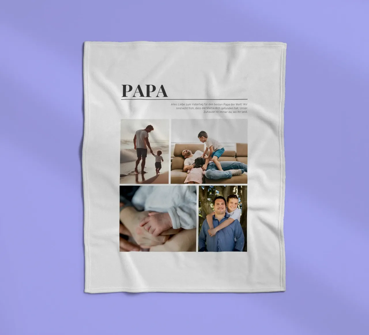 Dad fleece blanket by Kartenliebe