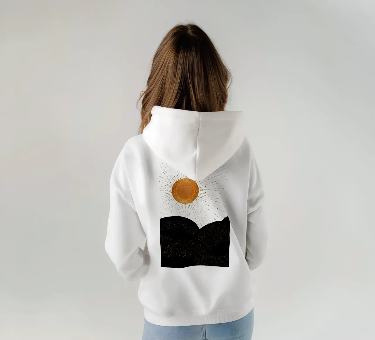 Raggi d'amore Luce d'oro felpa con cappuccio da SilverPegasus