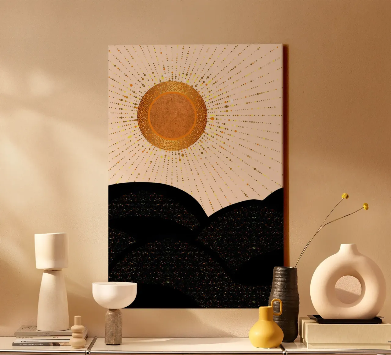 Rays of Love Golden Glow canvas by SilverPegasus