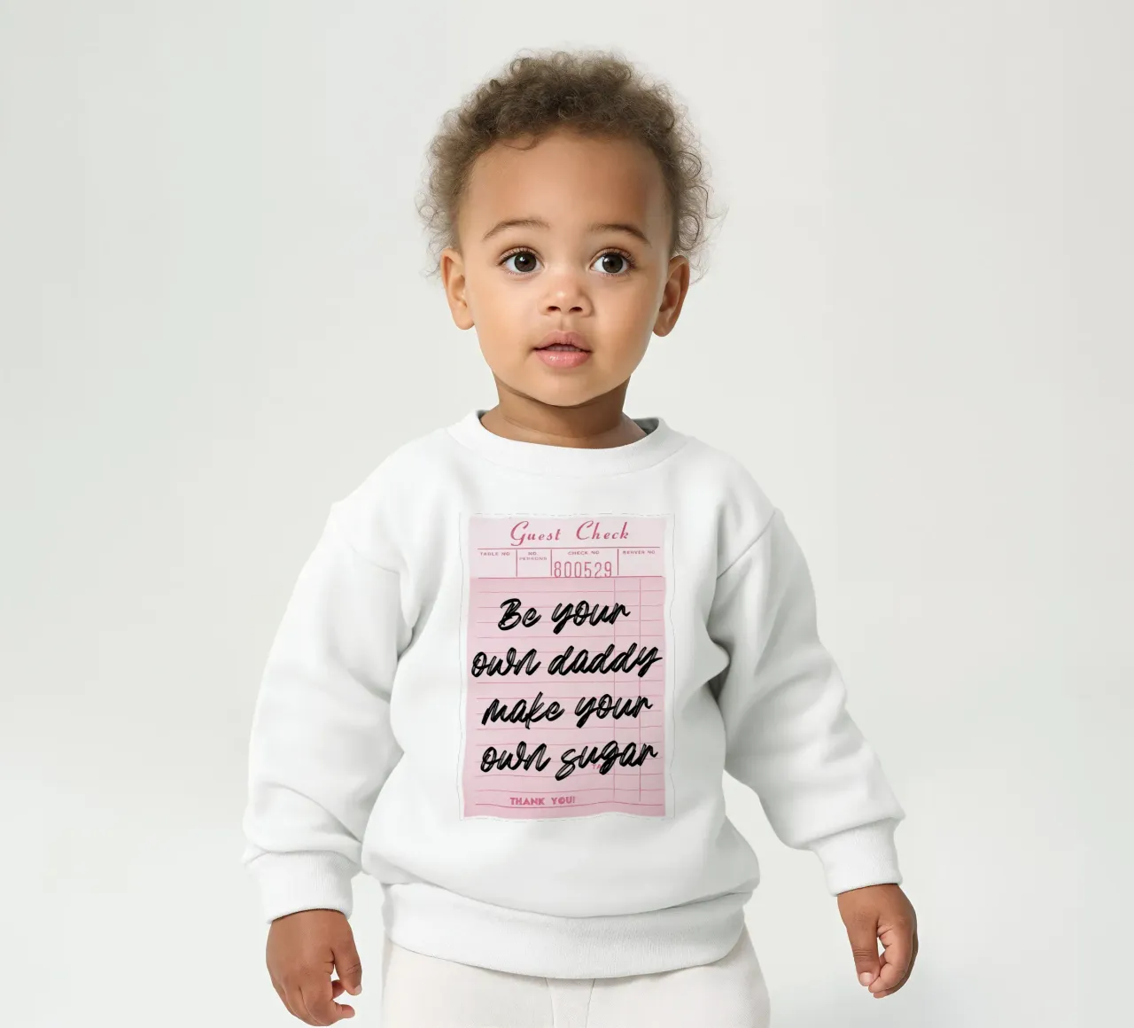 Own Your Sugar: Empoderar el arte del cheque de invitados retro sudadera de bebé de homdeco