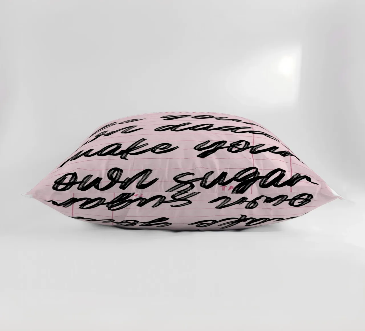 Own Your Sugar: Empowering Retro Guest Check Art decorative cushion by homdeco