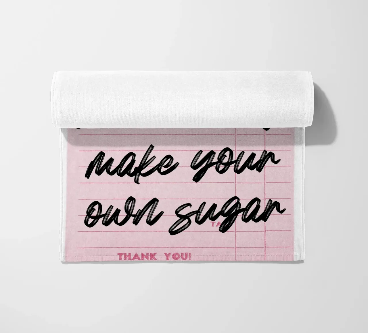 Own Your Sugar: Empoderar el arte del cheque de invitados retro toalla de playa de homdeco