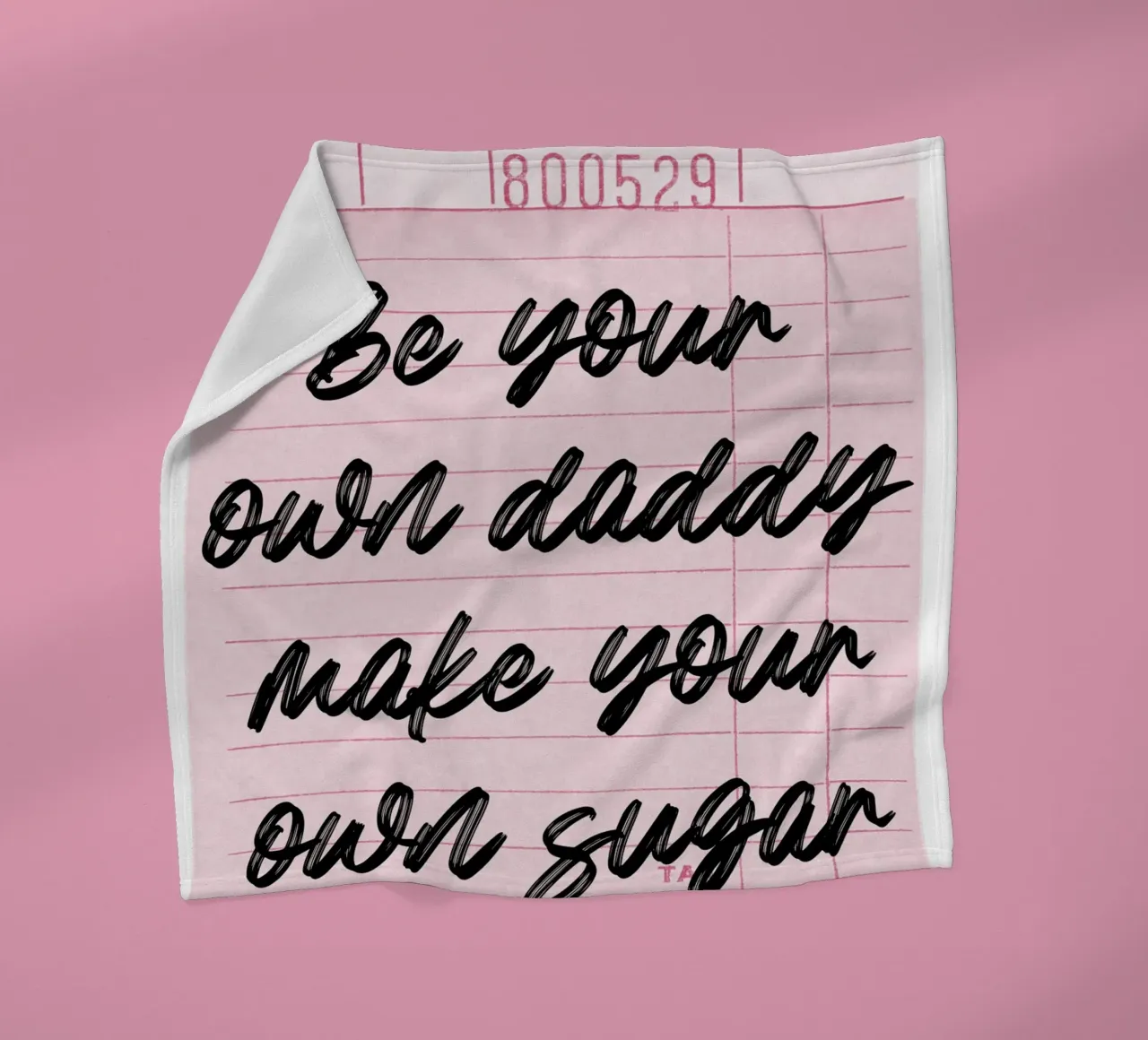 Own Your Sugar: Empowering Retro Guest Check Art fleece blanket by homdeco
