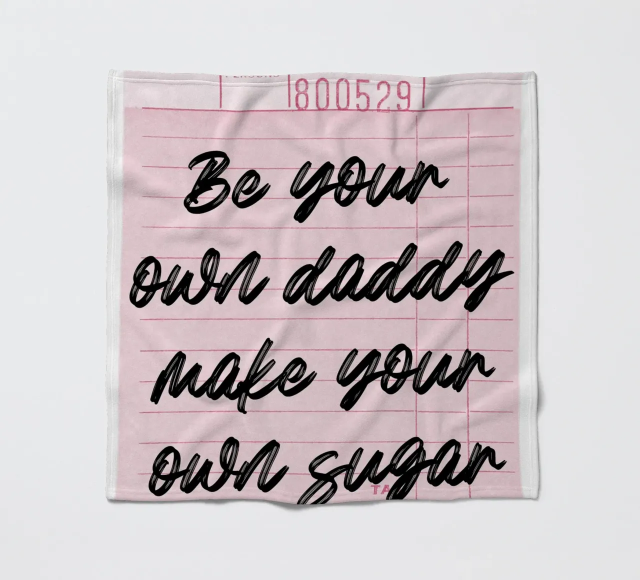 Own Your Sugar: Empowering Retro Guest Check Art fleece blanket by homdeco