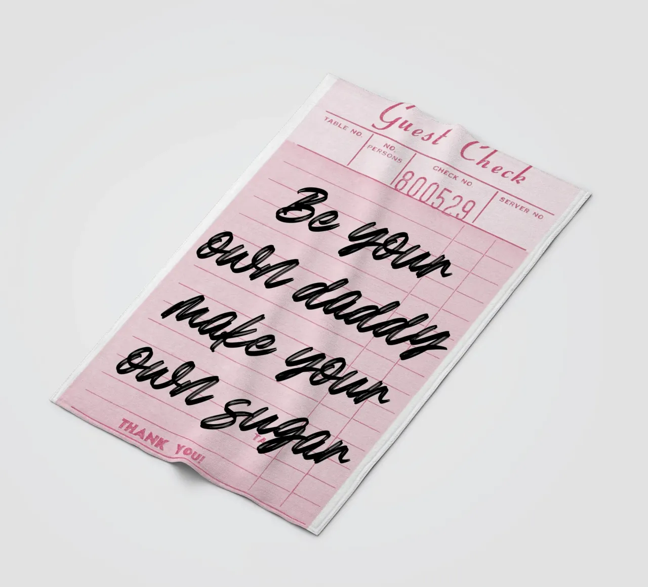 Own Your Sugar: Empowering Retro Guest Check Art fleece blanket by homdeco