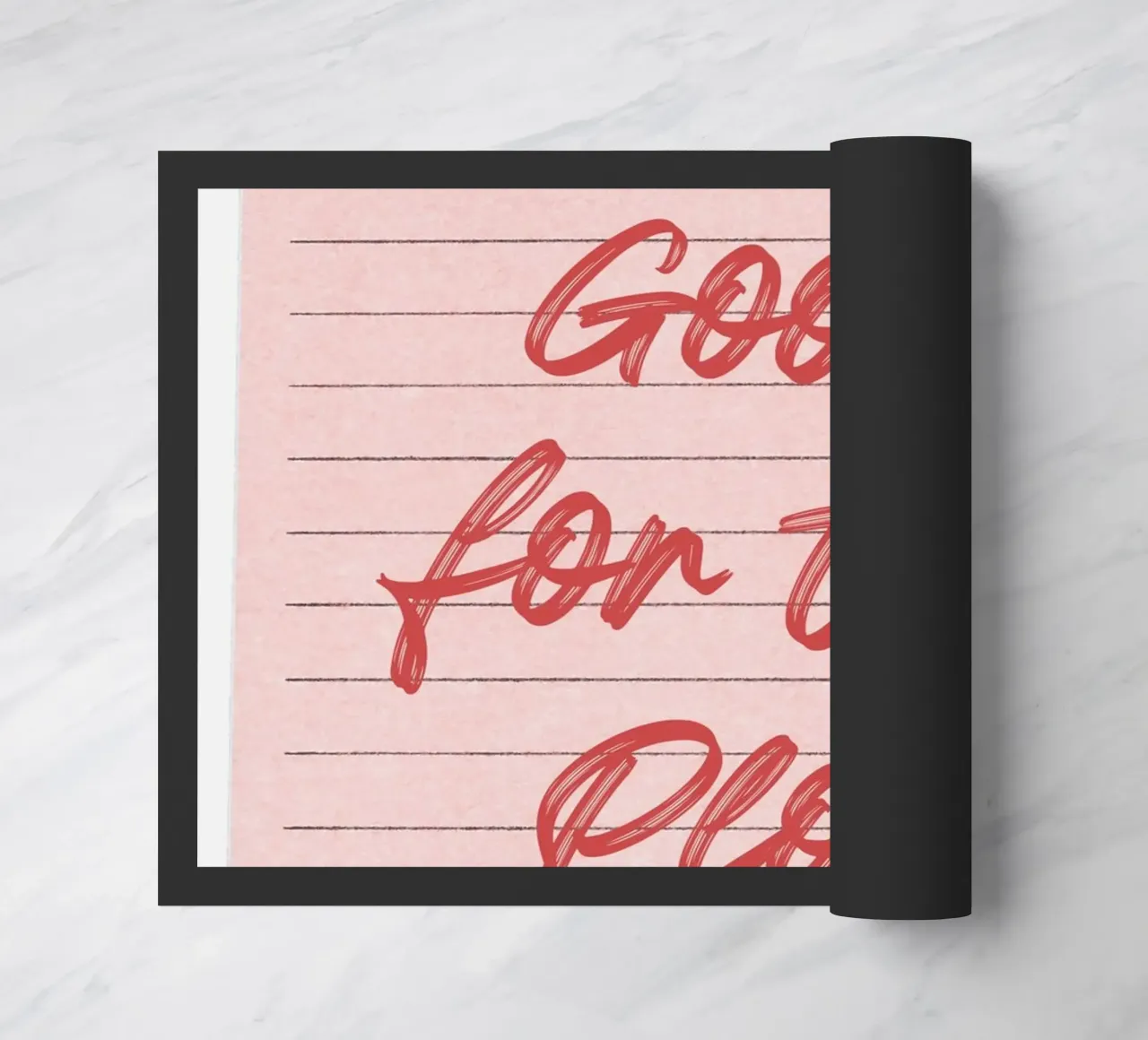 Good For The Plot: Retro Pink Guest Check Art doormat by homdeco