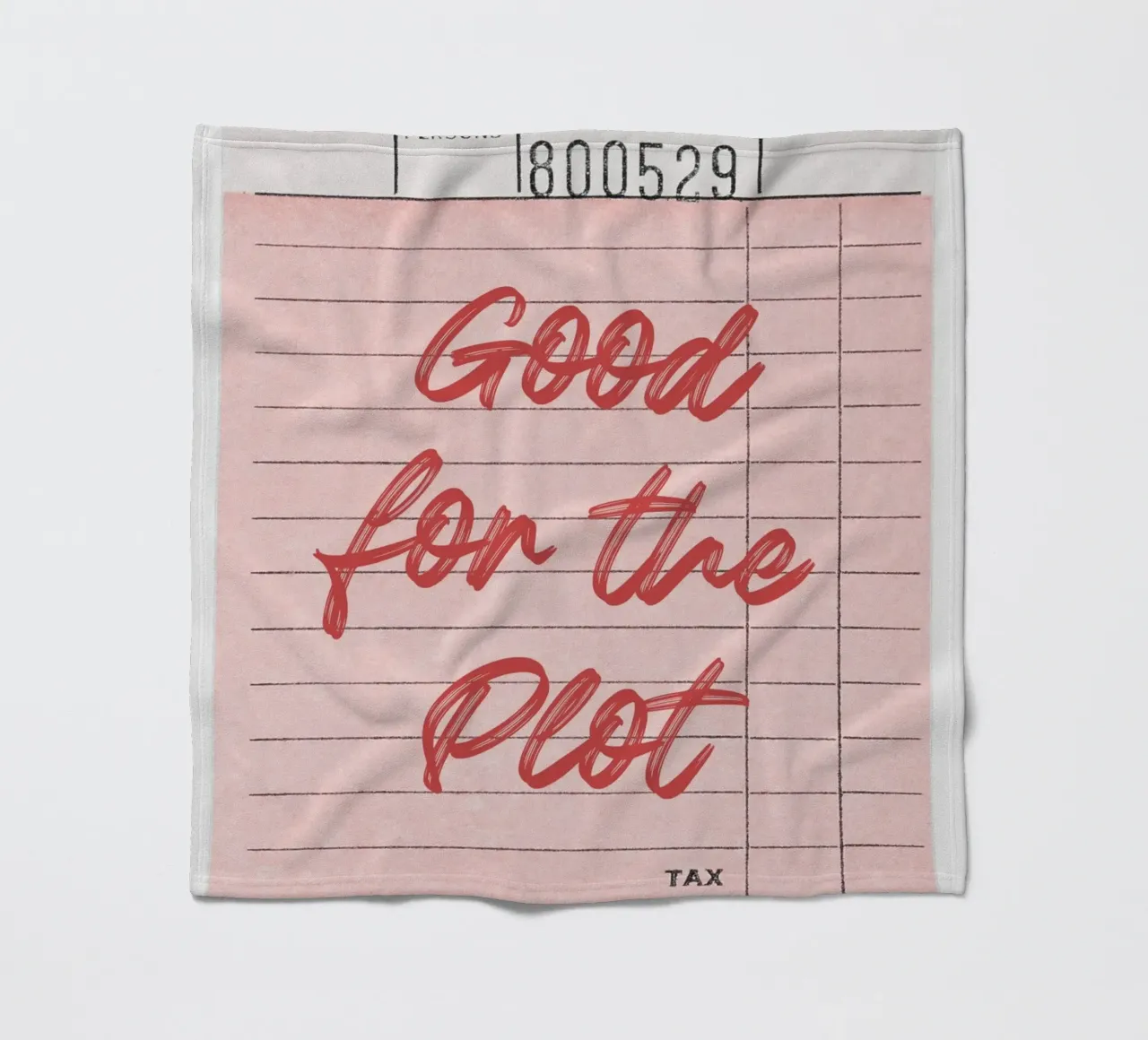 Good For The Plot: Retro Pink Guest Check Art fleece blanket by homdeco