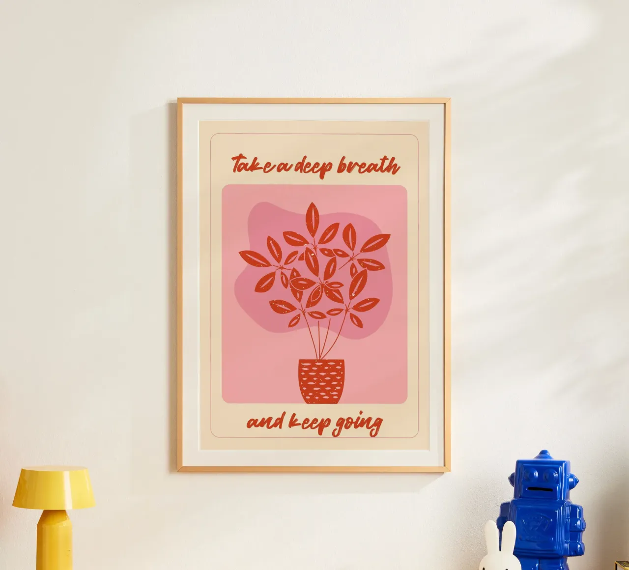 Plante à respiration profonde : Art de l'auto-soin rose rétro hahnemühle de homdeco