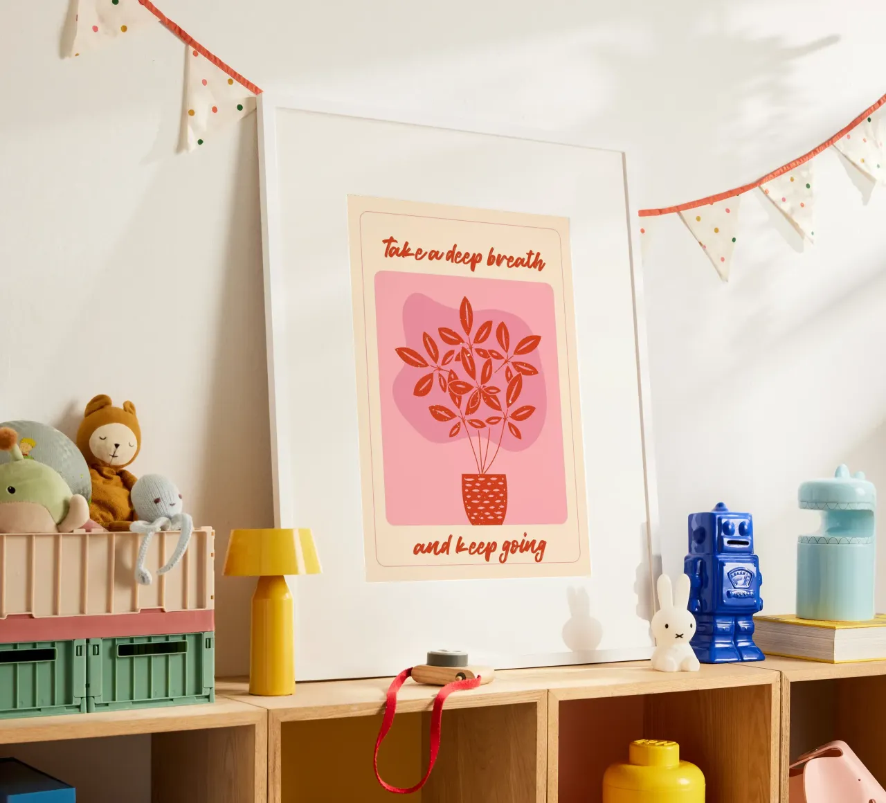 Plante à respiration profonde : Art de l'auto-soin rose rétro hahnemühle de homdeco