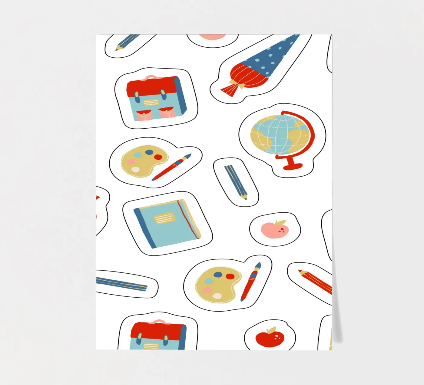 Schulsachen sticker sheet by Kartenliebe