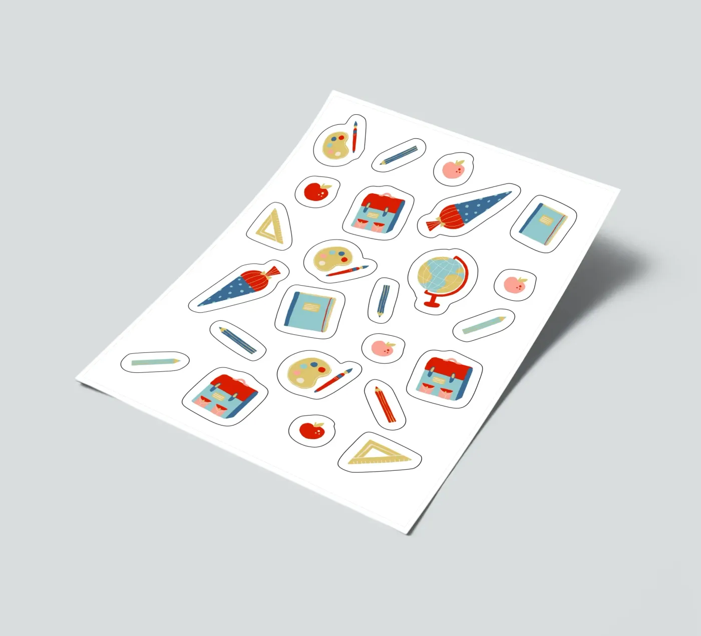 Schulsachen sticker sheet by Kartenliebe